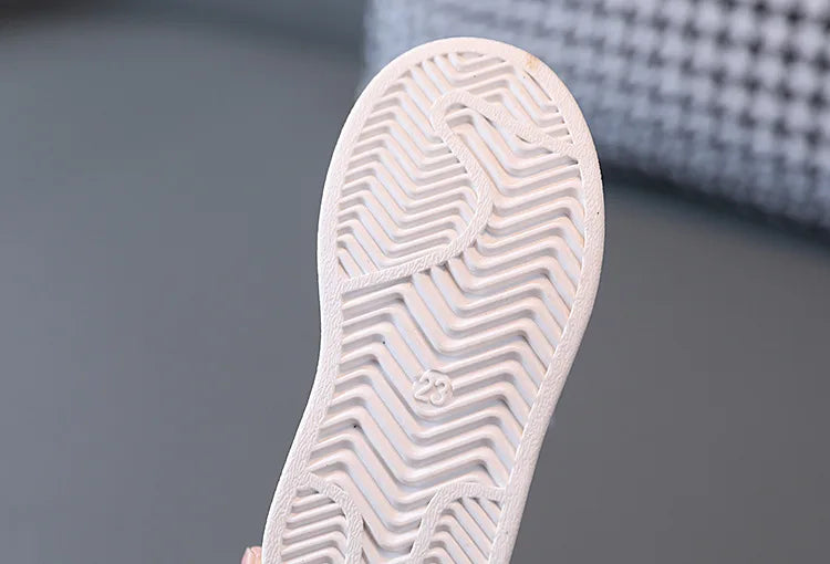 Children's Sneakers Kids White Non-slip Casual School Shoes Boys Girls Hook Breathable Sneakers Toddler Outdoor Flat Board Shoes