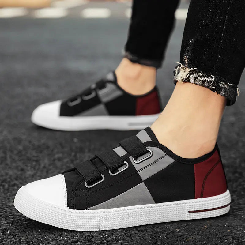 Canvas Men's Shoes Flat Bottom Men's Casual Flat Shoes Trendy Student Shoes
