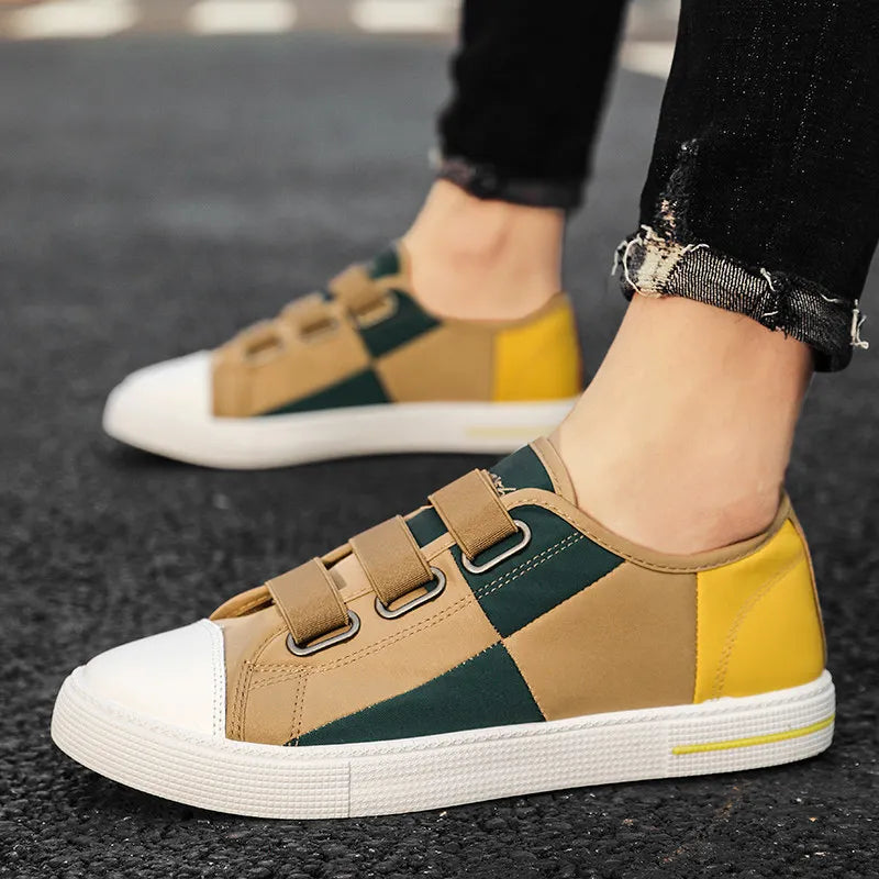 Canvas Men's Shoes Flat Bottom Men's Casual Flat Shoes Trendy Student Shoes