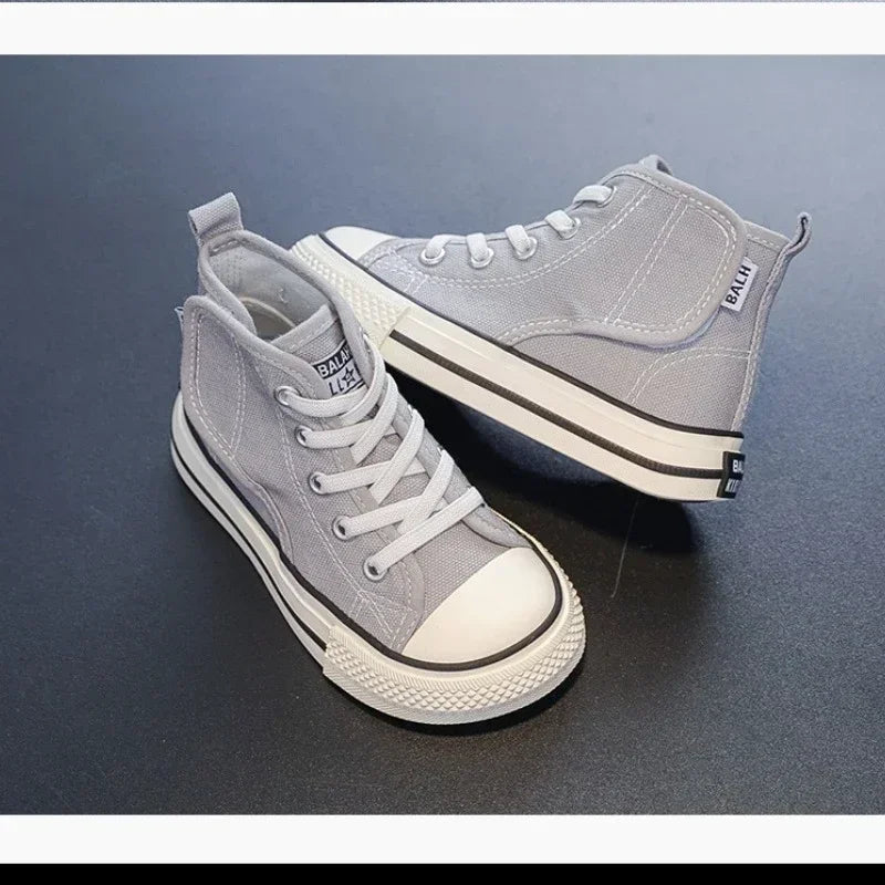 Elastic Shoes Childrens Shoes Kids Elementary School Cloth Shoes Fashion Shock Absorption Boys Girls Velcro Kids Canvas Shoes