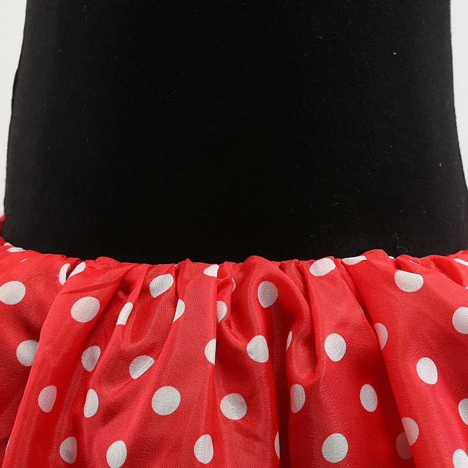 Baby Girls Ballet Tutu Dress Summer Kids Minnie Mickey Dress Dots Mouse Costume Children Christmas Birthday Party Clothes