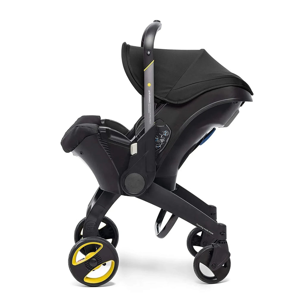Newborn to Toddler Travel System All-in-One Baby Mobility Solution, Stroller + Car Seat + Cradle + Basket, Anti-Rebound Handle Design, Shock Absorption Plastic, 5-Point Safety Belt, Foot Brake, Unfold 82cm, Fold 60cm, 0-6 Yea