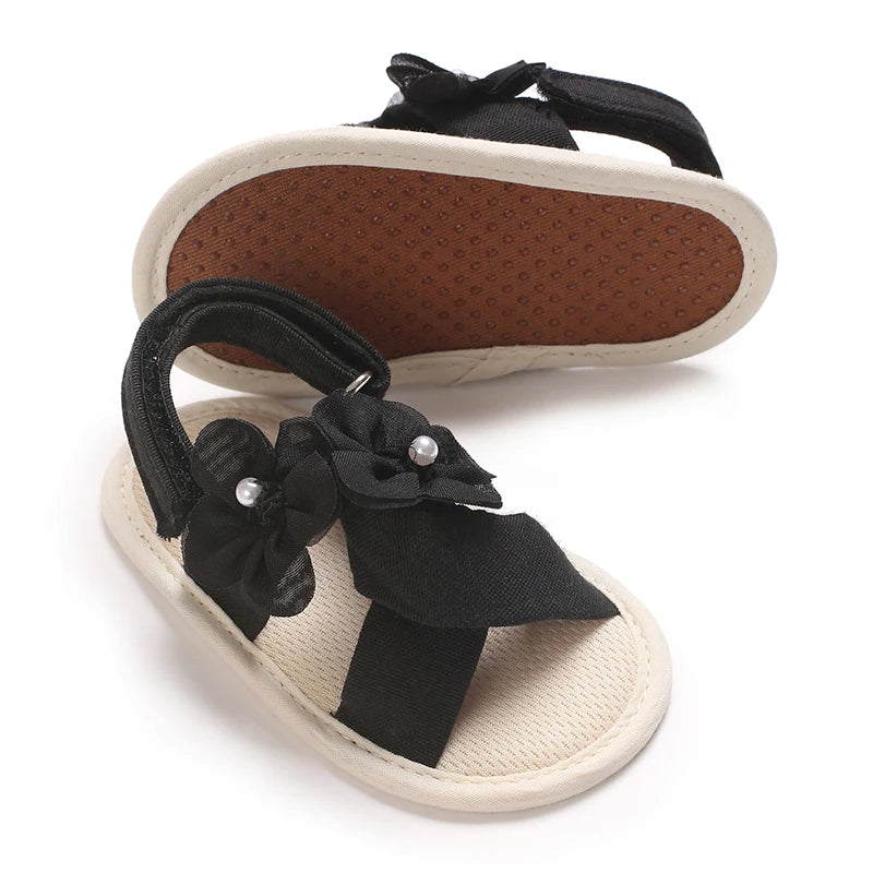 Cute Little Flowers Baby Girls Sandals Summer Shoes Outdoor First Walker Toddler Girls Shoes for Summer
