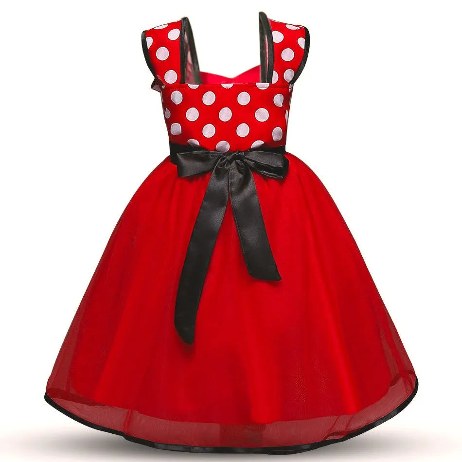 Baby Girls Ballet Tutu Dress Summer Kids Minnie Mickey Dress Dots Mouse Costume Children Christmas Birthday Party Clothes