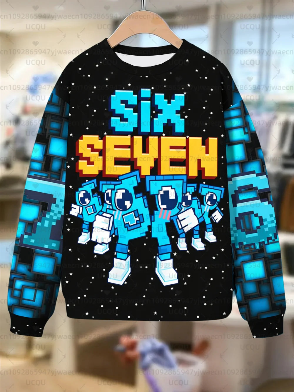 Kids 67 Six Seven Italian Brain Rot Math Joke Tops Y2k Game Saying Pullovers Clothes Graphic Y2k Children's Sweatshirt