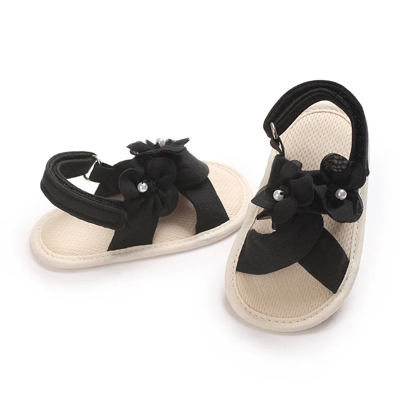 Cute Little Flowers Baby Girls Sandals Summer Shoes Outdoor First Walker Toddler Girls Shoes for Summer