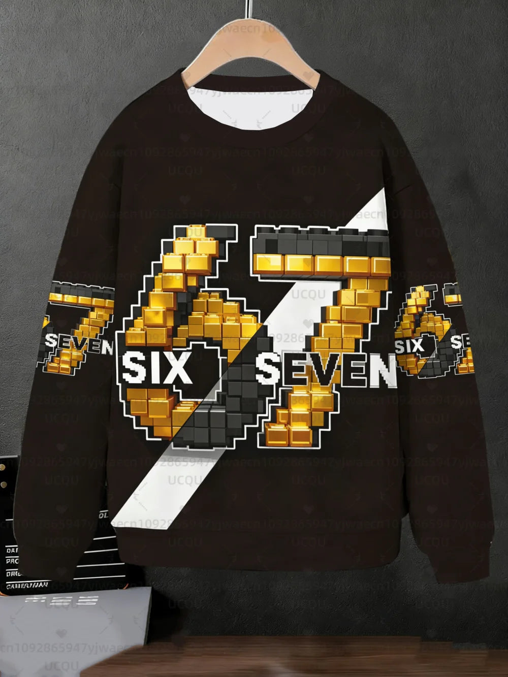 Kids 67 Six Seven Italian Brain Rot Math Joke Tops Y2k Game Saying Pullovers Clothes Graphic Y2k Children's Sweatshirt