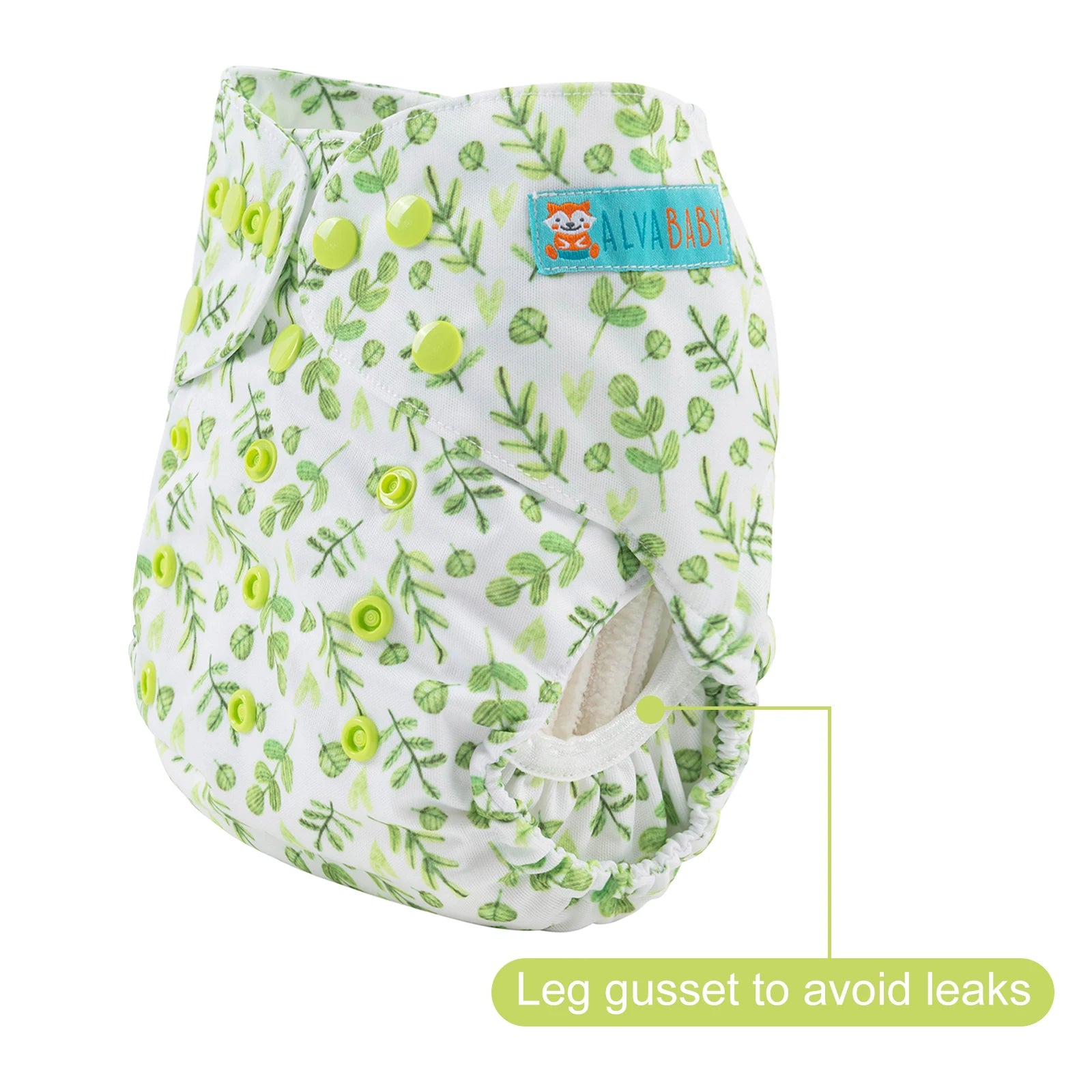 2pcs Eco-friendly Baby Cloth Diaper Cover Waterproof Cover Nappies Reusable Washable Adjustable Nappy Cover for Baby 3-15kg
