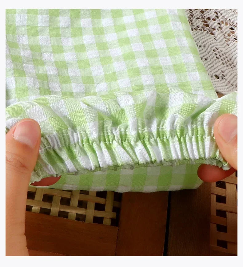 0-7Y Baby Girls Boys Mosquito Trousers 2026 Summer Kids Plaid Pants Breathable Repellent Lantern Daily Outdoor Children Clothing