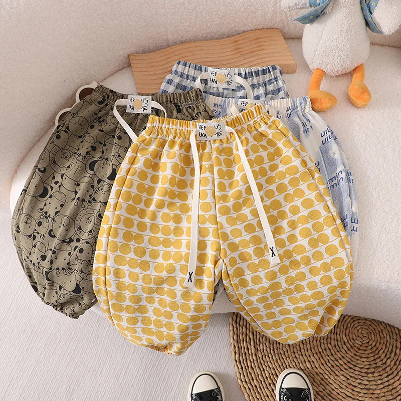 Baby Thin Loose Costume Baby Girls Boys Wear Outside Children's Leisure Pants Summer New Boys Mosquito-proof Pants