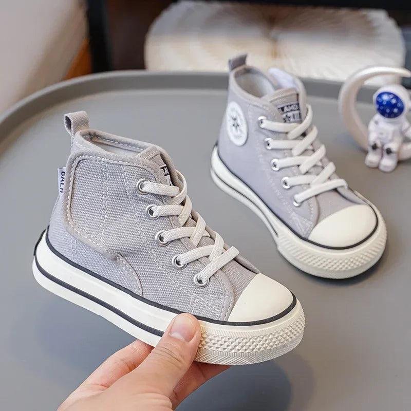 Elastic Shoes Childrens Shoes Kids Elementary School Cloth Shoes Fashion Shock Absorption Boys Girls Velcro Kids Canvas Shoes