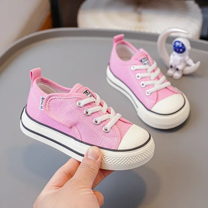 Elastic Shoes Childrens Shoes Kids Elementary School Cloth Shoes Fashion Shock Absorption Boys Girls Velcro Kids Canvas Shoes