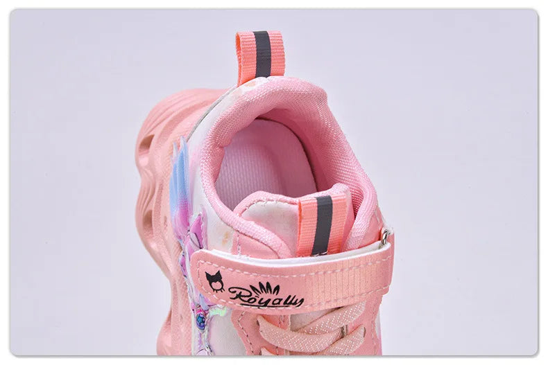 2026 Summer Sanrio Kuromi Child Casual Shoes New Style Led Light Sneakers   Kids Anti-Slip Running Shoes