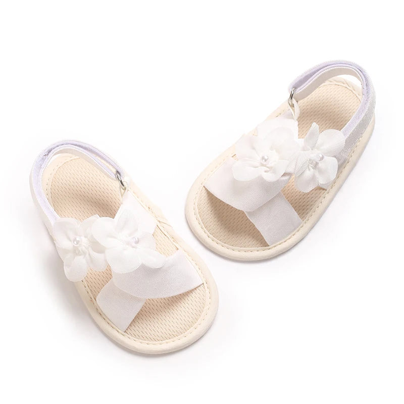 Cute Little Flowers Baby Girls Sandals Summer Shoes Outdoor First Walker Toddler Girls Shoes for Summer