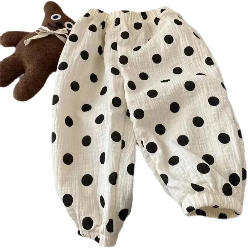Kids Pants Boy Girl Summer Linen Pleated Trousers Children Ankle-length Pants for Baby Boys Pants Casual Harem kids clothes