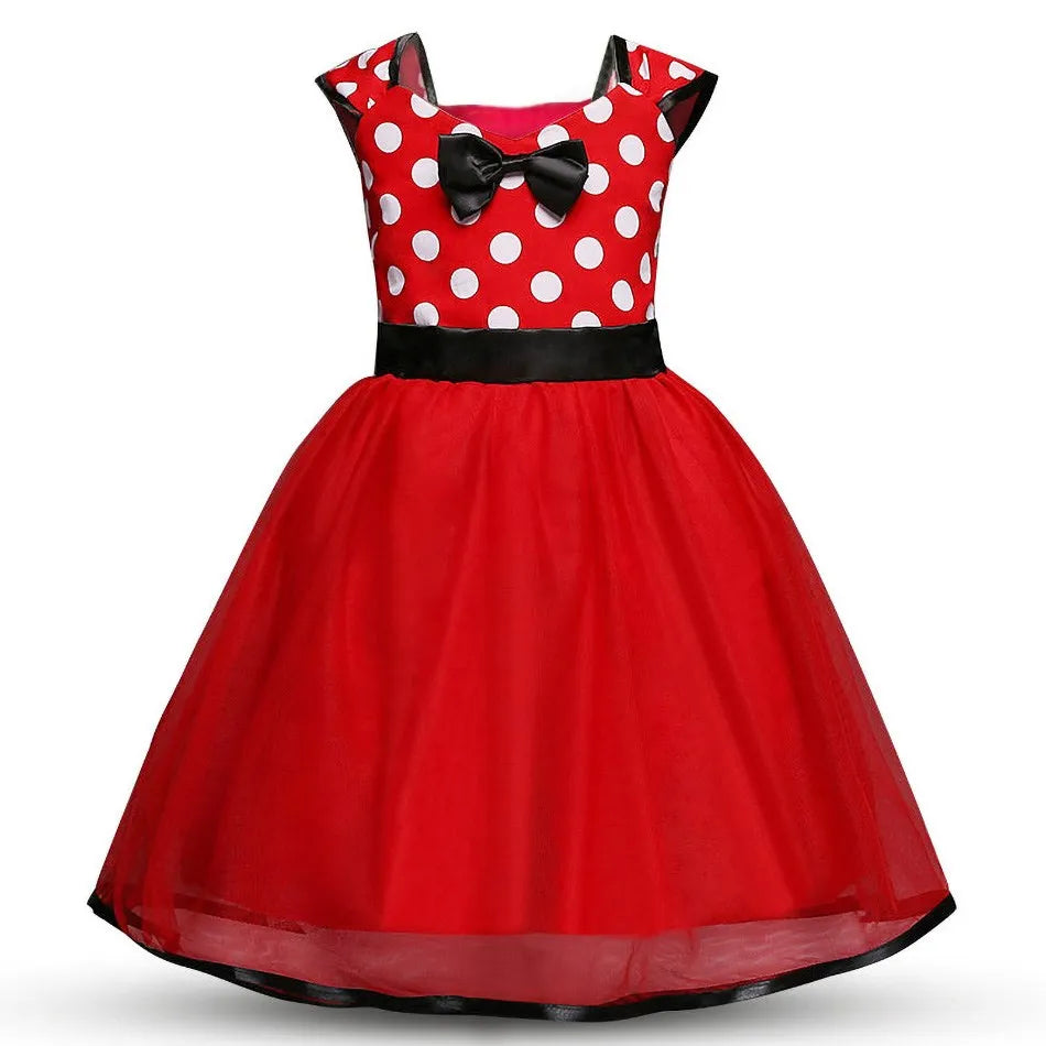 Baby Girls Ballet Tutu Dress Summer Kids Minnie Mickey Dress Dots Mouse Costume Children Christmas Birthday Party Clothes