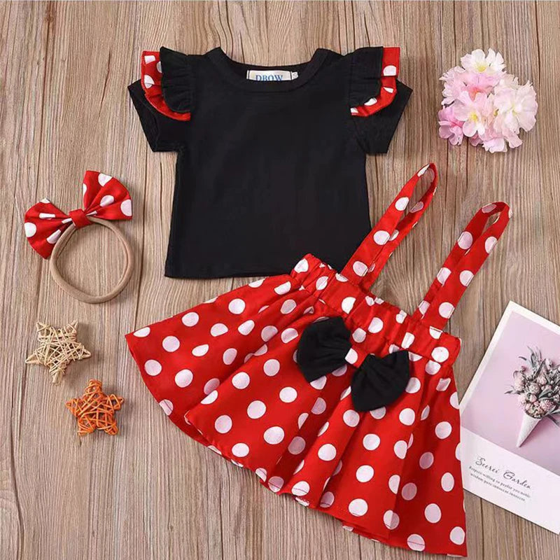 Girls' Dress Adorable Polka Dot Bow Long-Sleeve Baby Girl Dress Sweet Princess Birthday Party Baby Dress Baby Girl Clothing