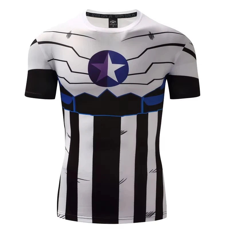 Best-selling Summer Boys Captain America Printed T-shirt with 3D "Marvel" Pattern Short Sleeve New Style Loose Fit Comfortable