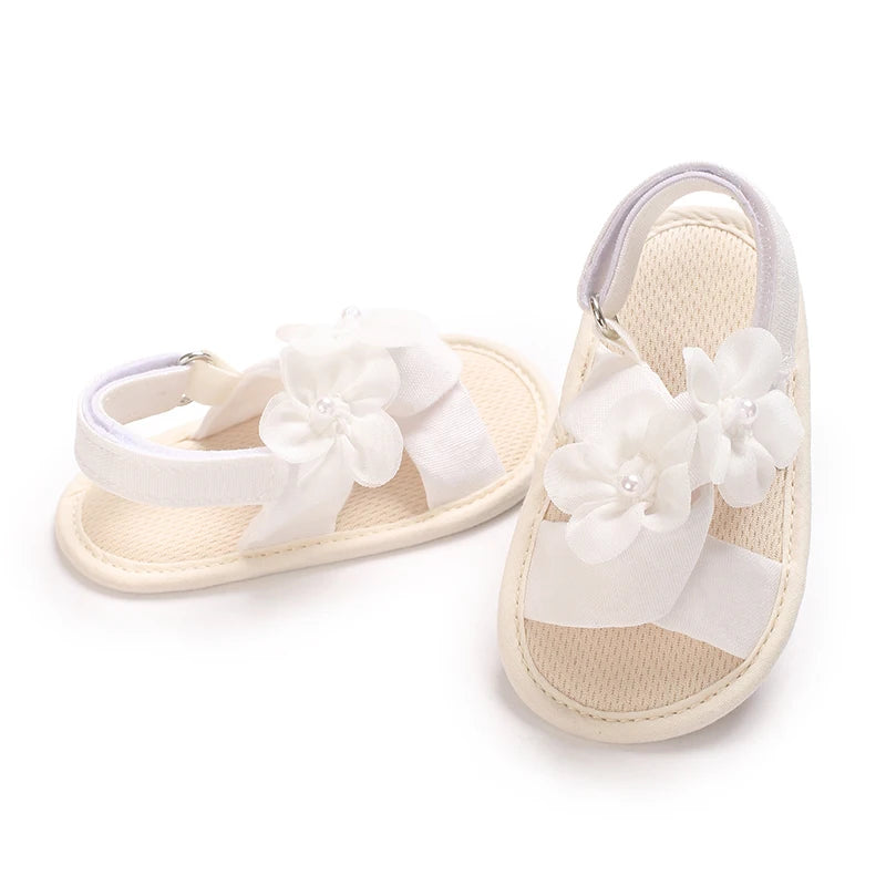 Cute Little Flowers Baby Girls Sandals Summer Shoes Outdoor First Walker Toddler Girls Shoes for Summer