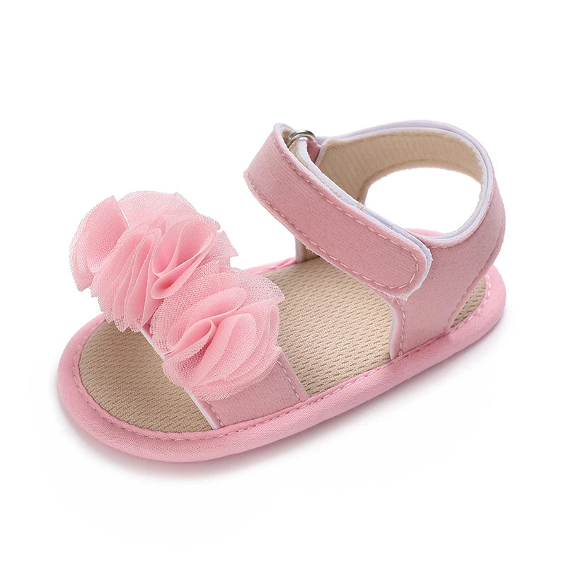 Cute Little Flowers Baby Girls Sandals Summer Shoes Outdoor First Walker Toddler Girls Shoes for Summer