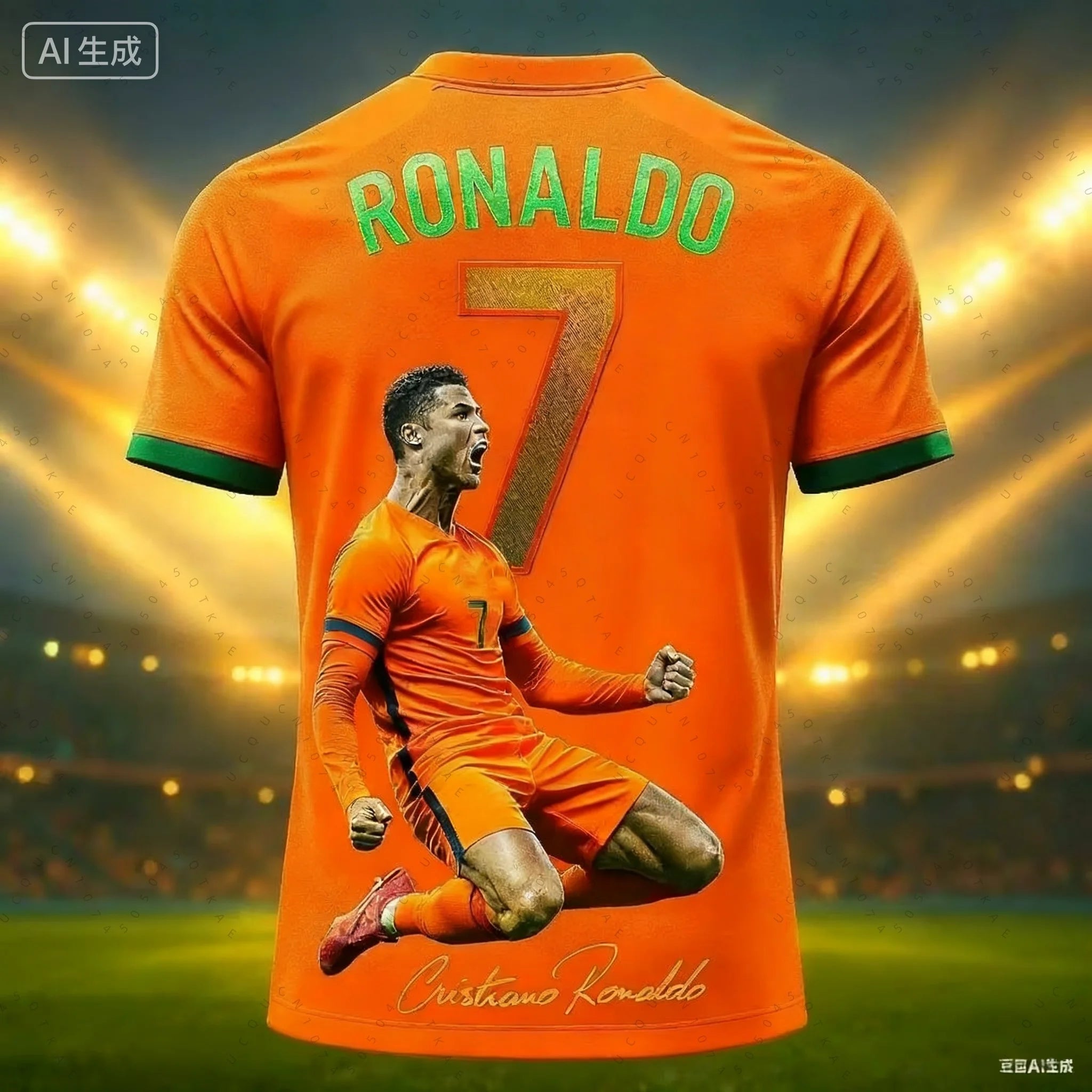 2026 Football Jersey 3D Printed NO.7 Ronaldo Boys Girls Training Women's Sports Breathable Short Sleeve Kids Men's T-shirt Tops