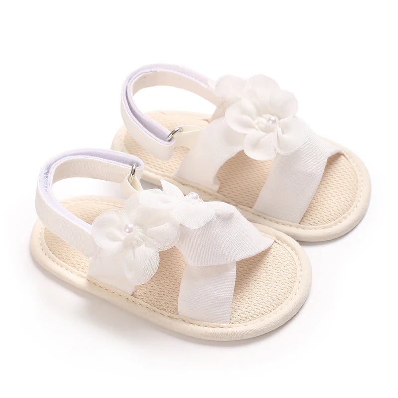 Cute Little Flowers Baby Girls Sandals Summer Shoes Outdoor First Walker Toddler Girls Shoes for Summer