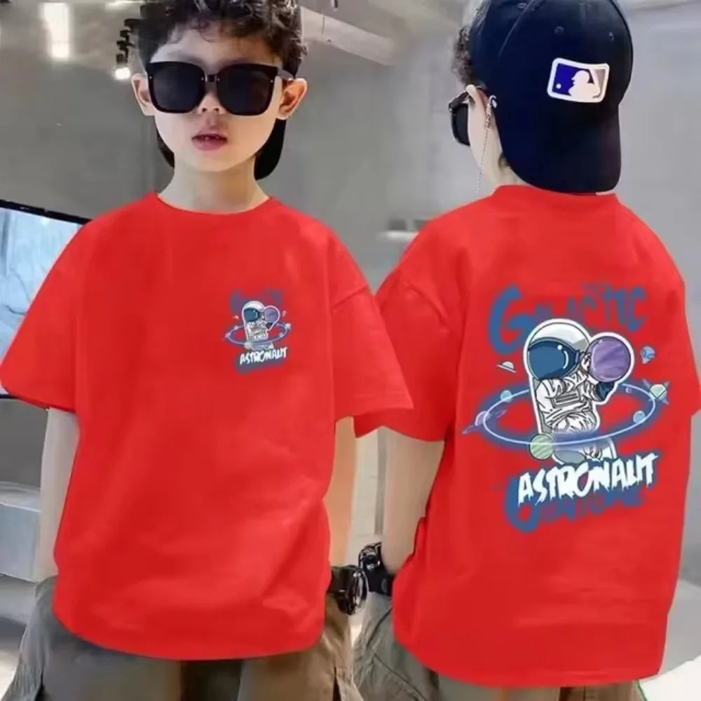 100% Cotton Kids T-shirt Summer Streetwear Cool Graffiti Print Boys Girls Short Sleeve Children Tops High Quality