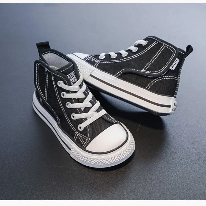 Elastic Shoes Childrens Shoes Kids Elementary School Cloth Shoes Fashion Shock Absorption Boys Girls Velcro Kids Canvas Shoes