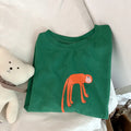 ‌Korean Style Summer Kids T-Shirt Cute Cartoon Print Loose Fit Drop Shoulder Mid-Sleeve Top for Baby Boys Girls Toddler Clothes