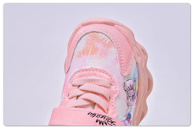 2026 Summer Sanrio Kuromi Child Casual Shoes New Style Led Light Sneakers   Kids Anti-Slip Running Shoes