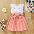 Girls Casual Summer Sleeveless Embroidered Dress Children's Fashion Cute Skirt for Kids Age 4-12 Years Old