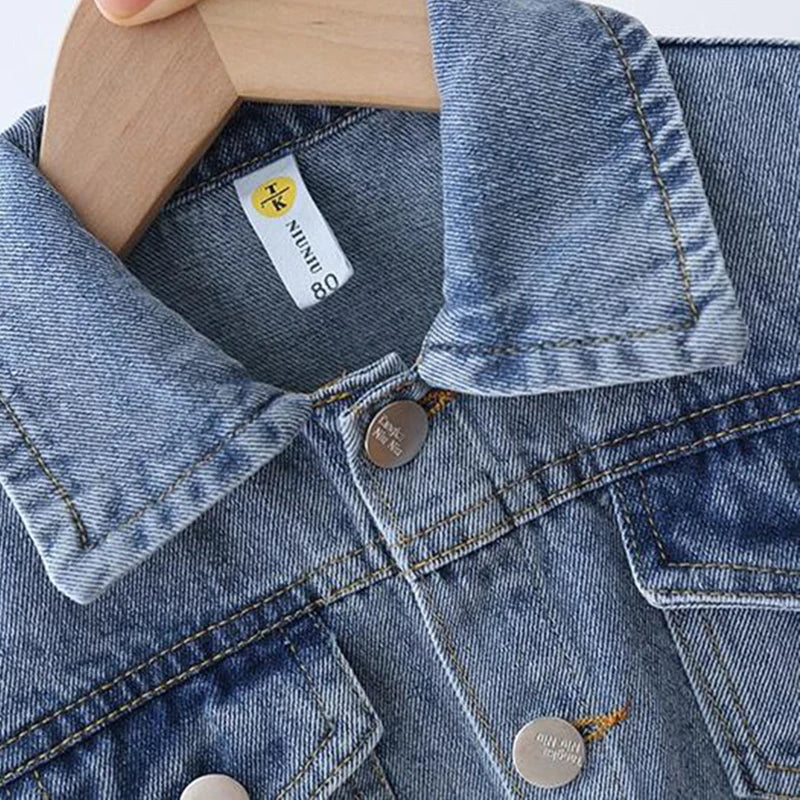 Baby Girls Denim Jacket 2026 Spring Autumn Toddler Daisy Duck Cartoon Lapel Single-Breasted Coat Kids Costume Casual Outerwear