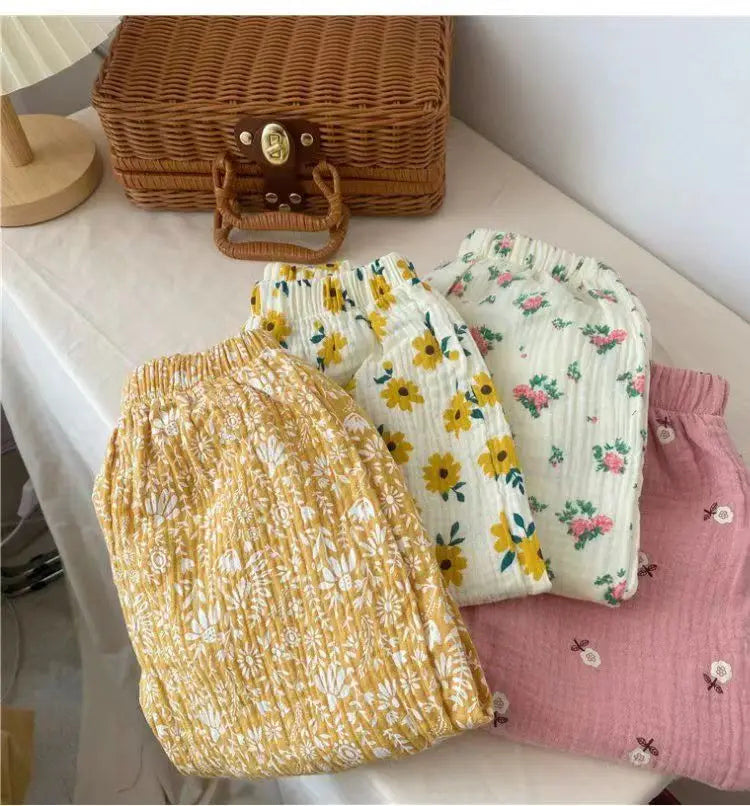 Kids Pants Boy Girl Summer Linen Pleated Trousers Children Ankle-length Pants for Baby Boys Pants Casual Harem kids clothes