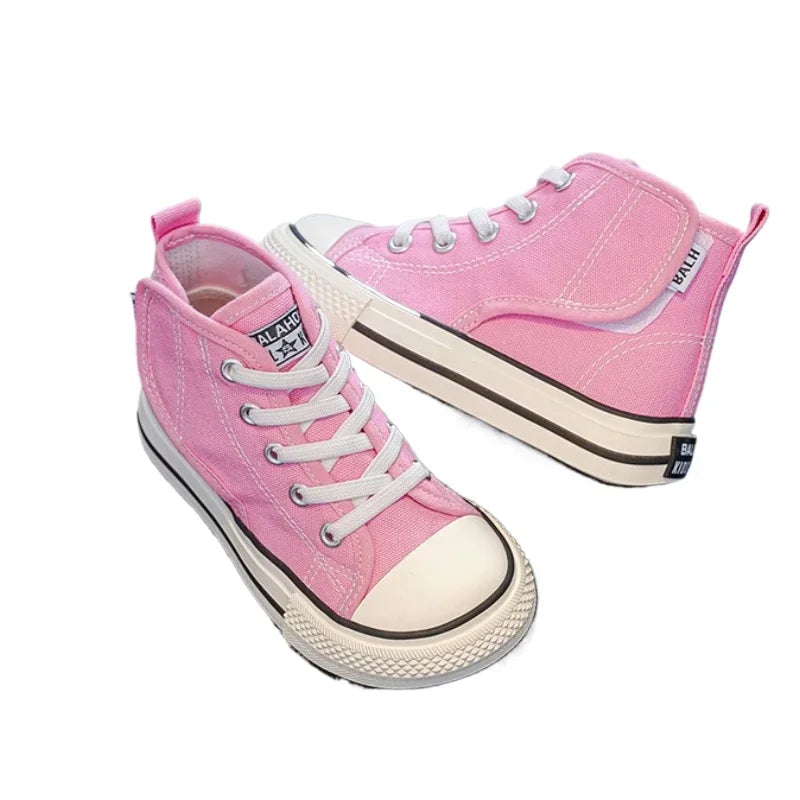 Elastic Shoes Childrens Shoes Kids Elementary School Cloth Shoes Fashion Shock Absorption Boys Girls Velcro Kids Canvas Shoes