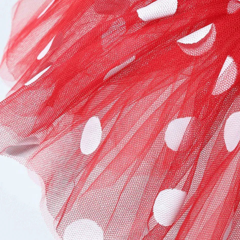 Baby Girls Ballet Tutu Dress Summer Kids Minnie Mickey Dress Dots Mouse Costume Children Christmas Birthday Party Clothes