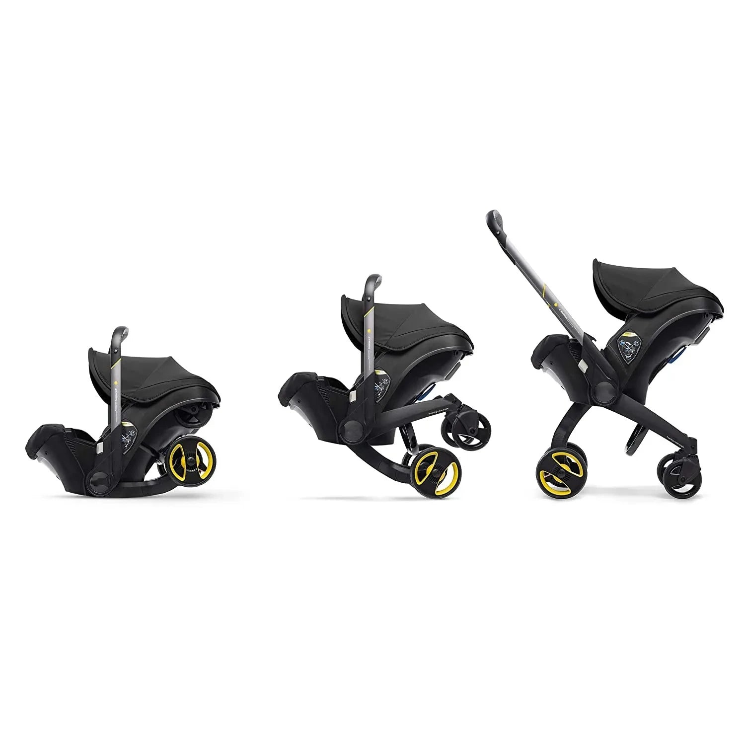 Newborn to Toddler Travel System All-in-One Baby Mobility Solution, Stroller + Car Seat + Cradle + Basket, Anti-Rebound Handle Design, Shock Absorption Plastic, 5-Point Safety Belt, Foot Brake, Unfold 82cm, Fold 60cm, 0-6 Yea
