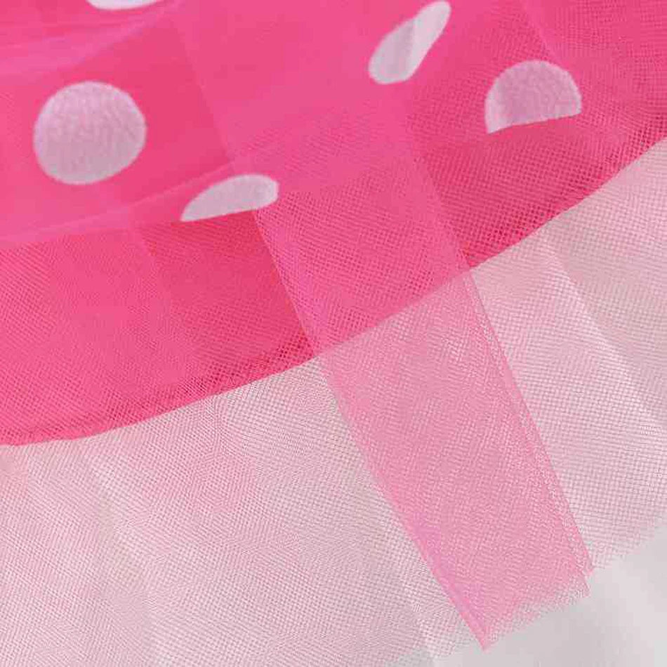 New Polka Dot Princess Dress for Baby Girls Minnie Mesh Bow Dress Birthday Party Gown Halloween Carnival Cosplay Costume