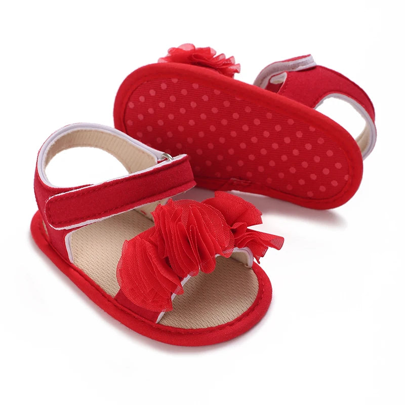 Cute Little Flowers Baby Girls Sandals Summer Shoes Outdoor First Walker Toddler Girls Shoes for Summer