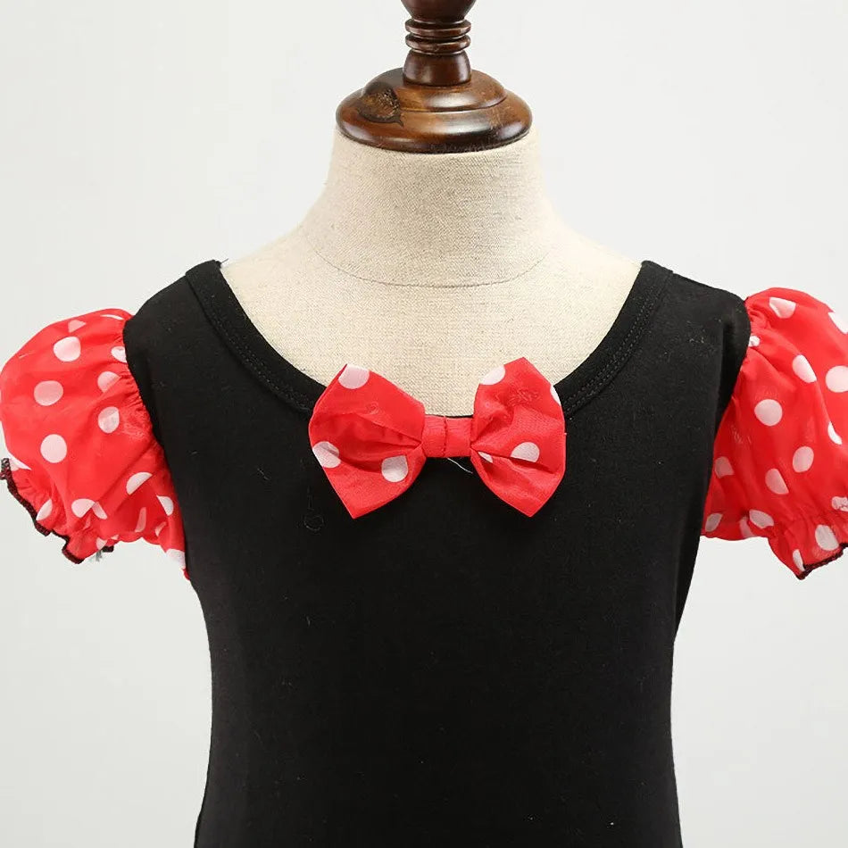 Baby Girls Ballet Tutu Dress Summer Kids Minnie Mickey Dress Dots Mouse Costume Children Christmas Birthday Party Clothes