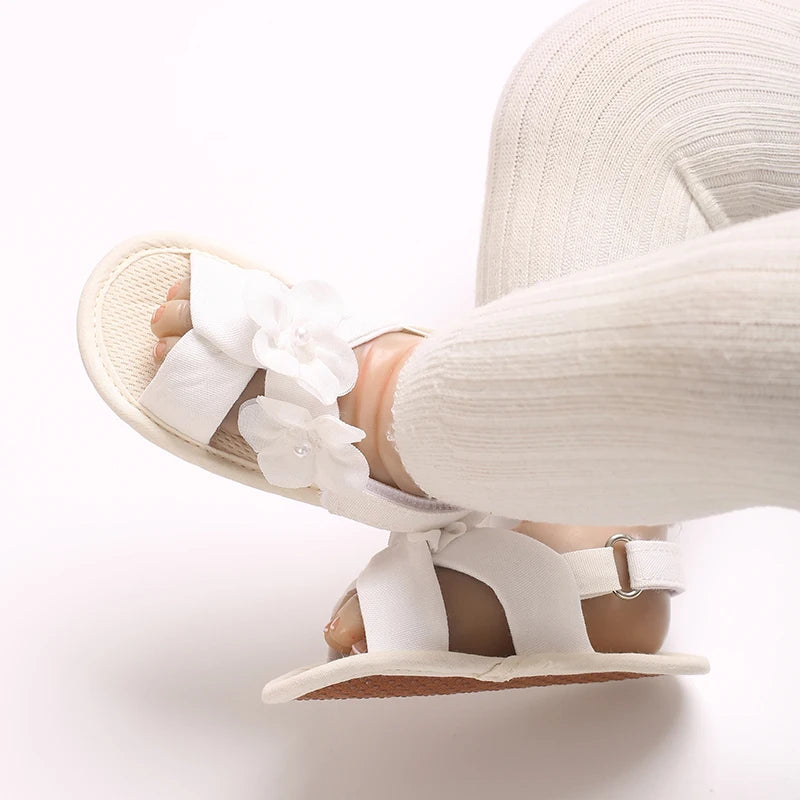 Cute Little Flowers Baby Girls Sandals Summer Shoes Outdoor First Walker Toddler Girls Shoes for Summer