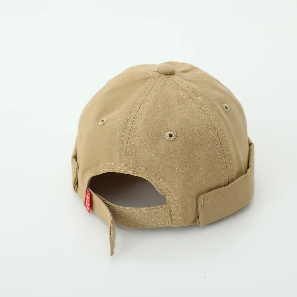 Solid Color Baby Dome Melon Cap Letter Embroidery Kids Cotton Brimless Hat Casual Boys Girls Hip Hop Docker Caps