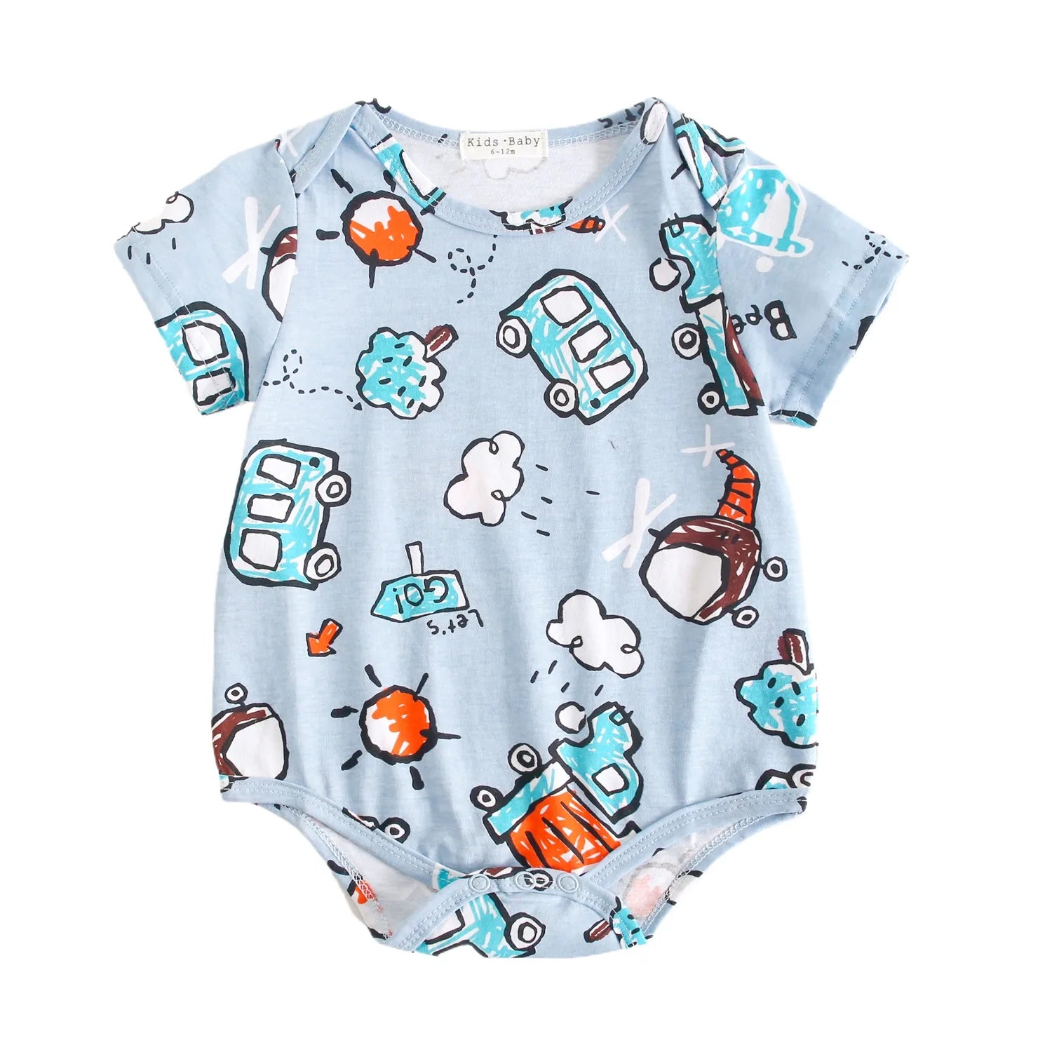 Sanlutoz Baby Boys Girls Bodysuits Summer Cotton Toddler Clothes Cartoon Unisex Short Sleeve