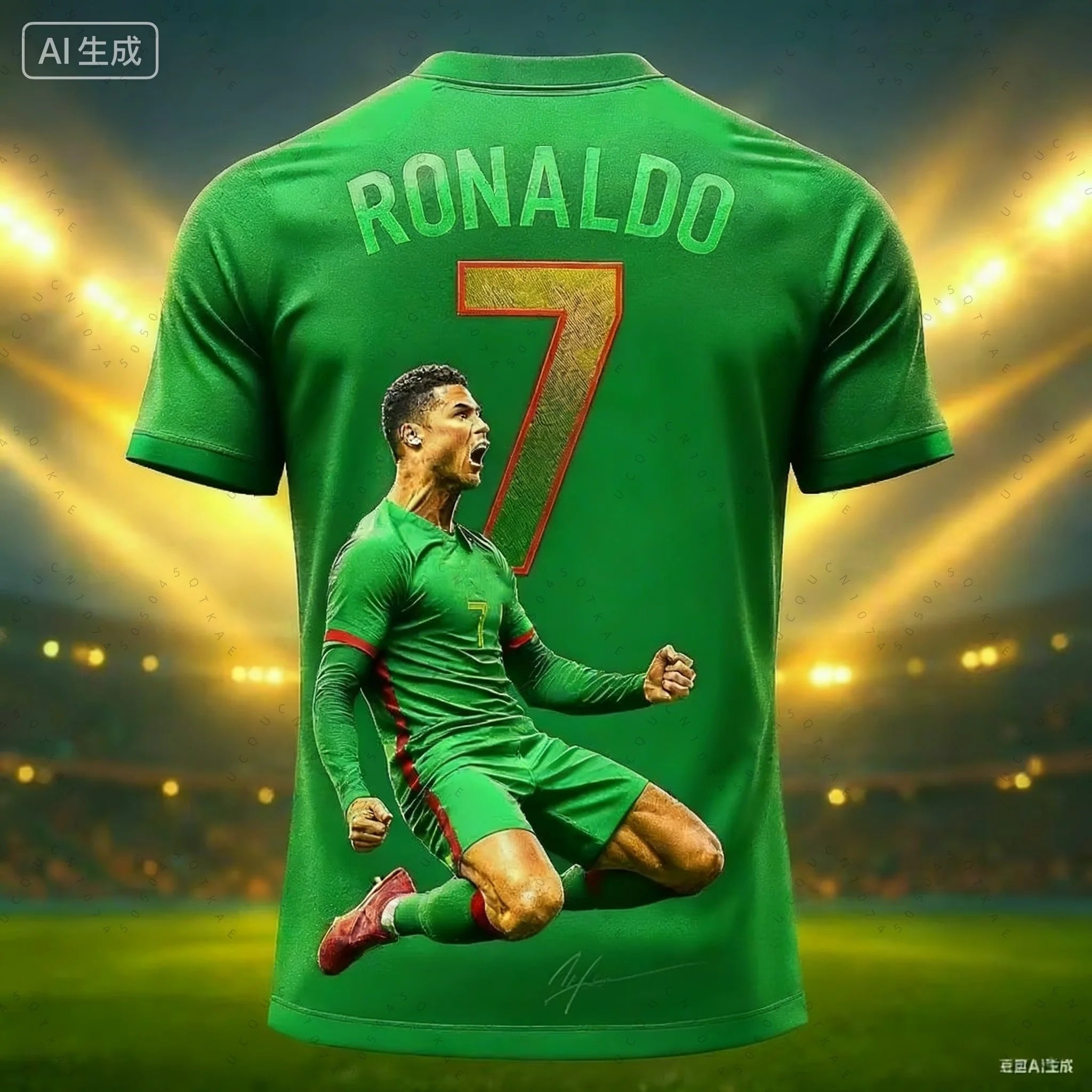 2026 Football Jersey 3D Printed NO.7 Ronaldo Boys Girls Training Women's Sports Breathable Short Sleeve Kids Men's T-shirt Tops