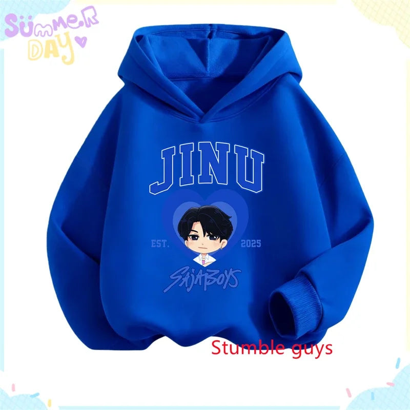 Kpop Demon Hunters Girls Hoodie Autumn Rumi Anime Soft Warm Daily Wear Sweet Print Boys Hooded Sweatshirt