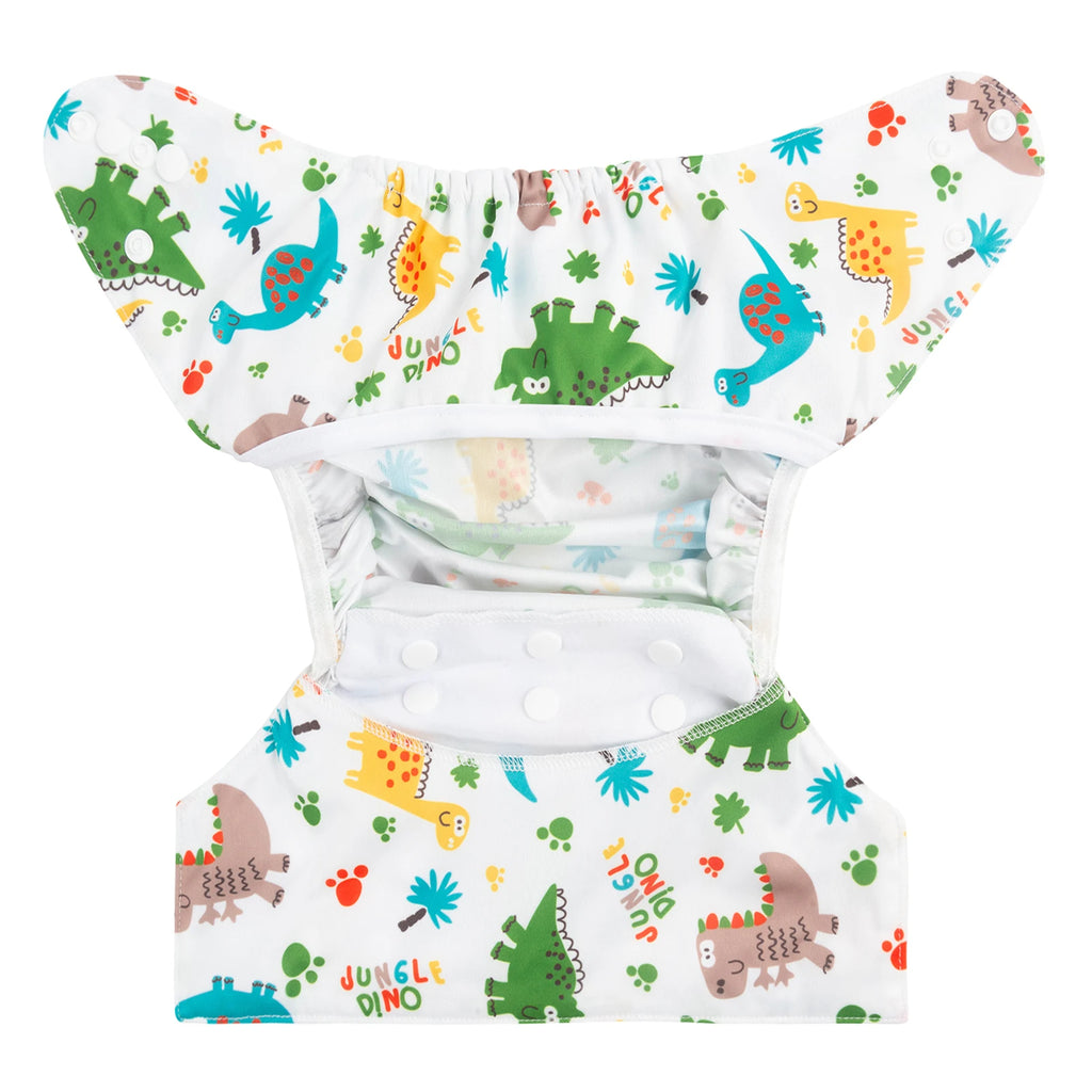 2pcs Eco-friendly Baby Cloth Diaper Cover Waterproof Cover Nappies Reusable Washable Adjustable Nappy Cover for Baby 3-15kg