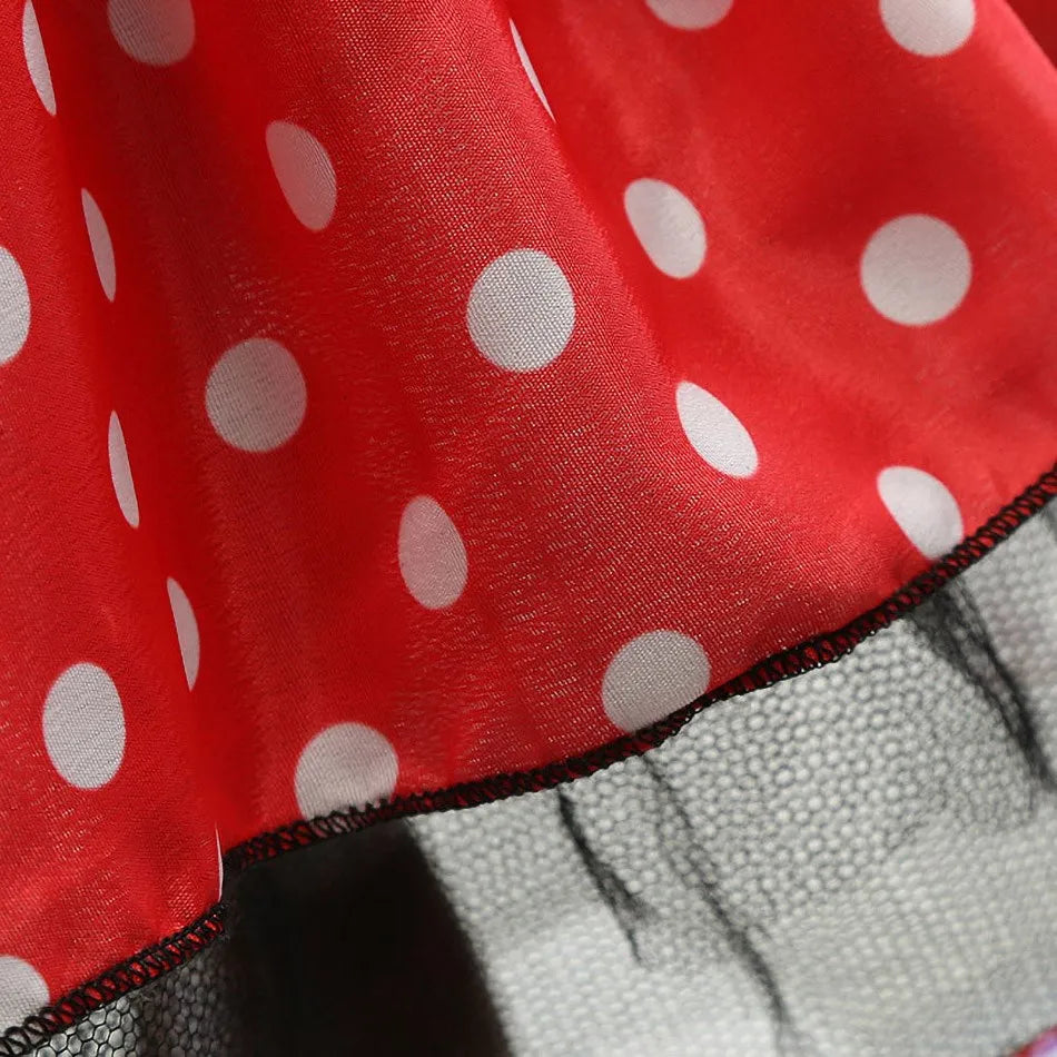 Baby Girls Ballet Tutu Dress Summer Kids Minnie Mickey Dress Dots Mouse Costume Children Christmas Birthday Party Clothes