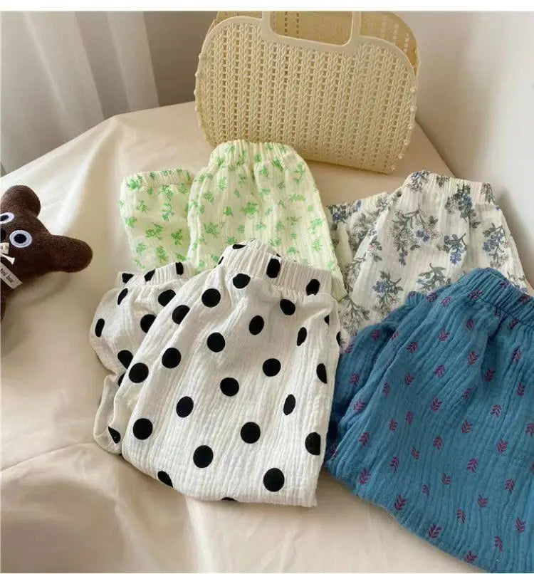 Kids Pants Boy Girl Summer Linen Pleated Trousers Children Ankle-length Pants for Baby Boys Pants Casual Harem kids clothes