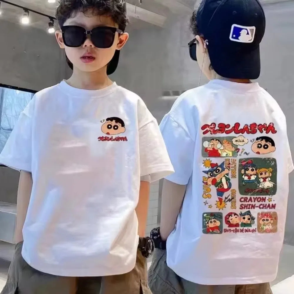 100% Cotton Kids T-shirt Summer Streetwear Cool Graffiti Print Boys Girls Short Sleeve Children Tops High Quality