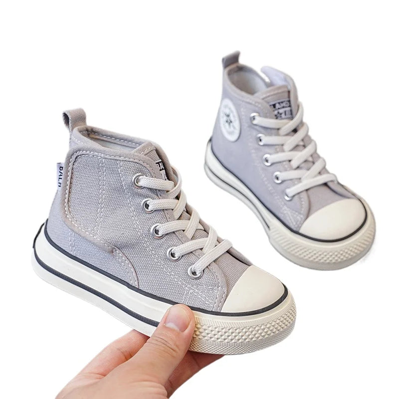 Elastic Shoes Childrens Shoes Kids Elementary School Cloth Shoes Fashion Shock Absorption Boys Girls Velcro Kids Canvas Shoes