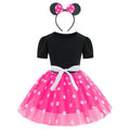 New Polka Dot Princess Dress for Baby Girls Minnie Mesh Bow Dress Birthday Party Gown Halloween Carnival Cosplay Costume